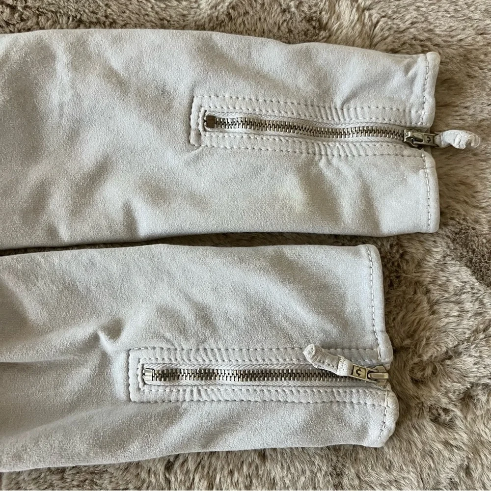 True Religion Girls Light Gray Biker Moto Style Hoodie Jacket SZ XL